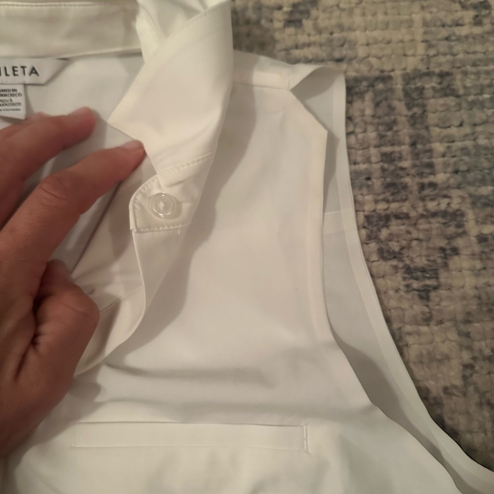 Athleta Urbanite II Sleeveless, Stretchy,White, Button Women's Camisole Size S - Picture 10 of 10